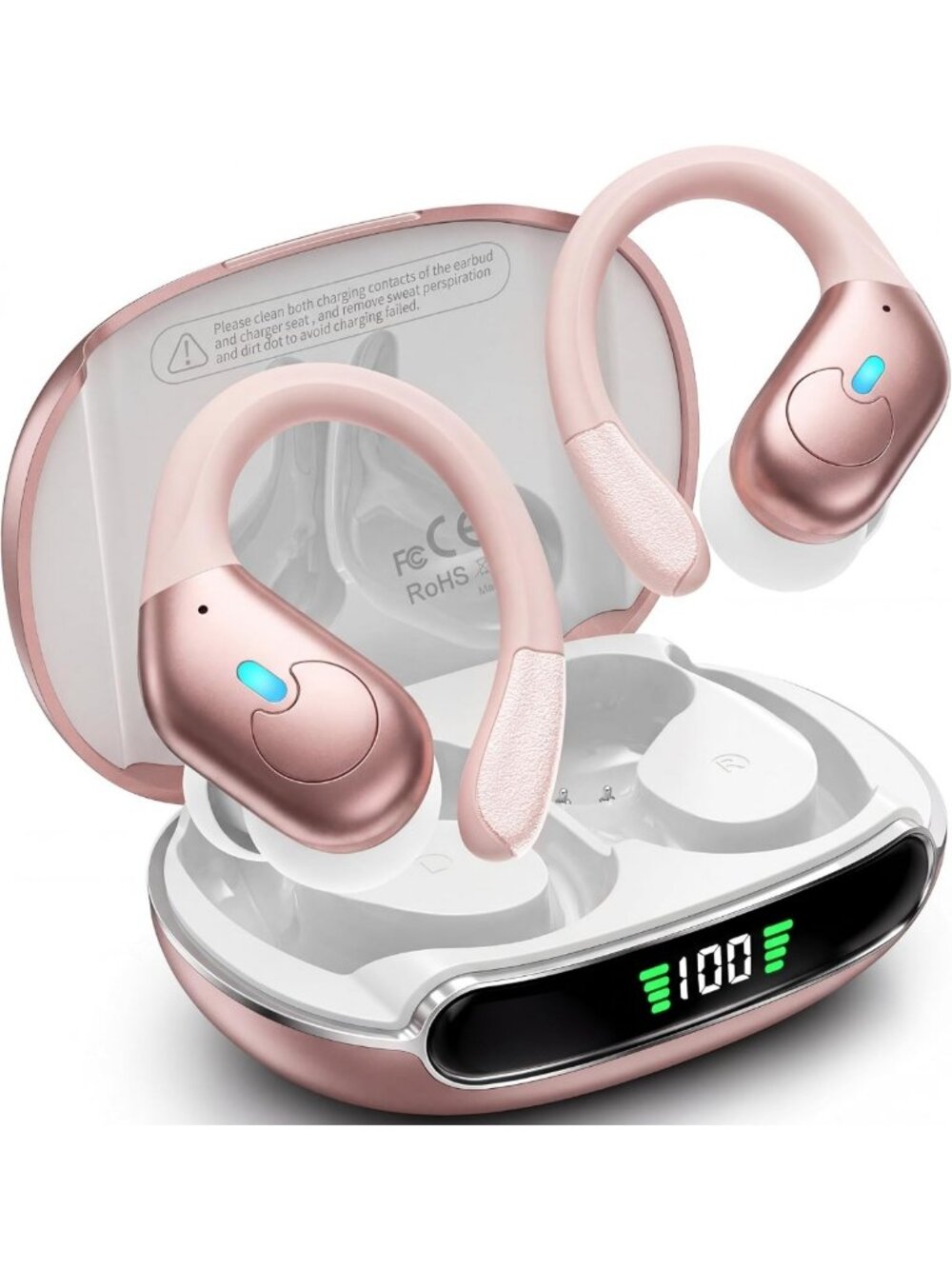Wireless Active Noise Cancelling Earbuds, 90H Playtime, IPX7 Waterproof, Stereo